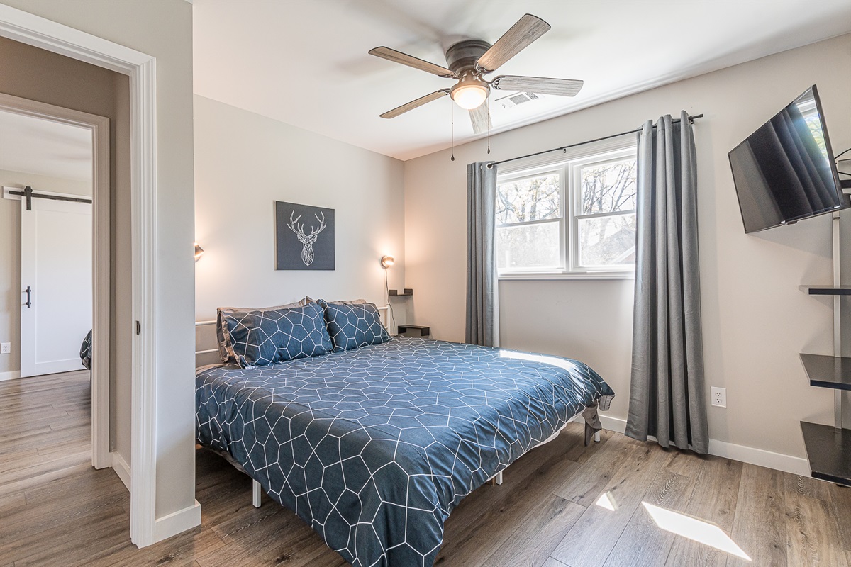 The second bedroom also features a King bed