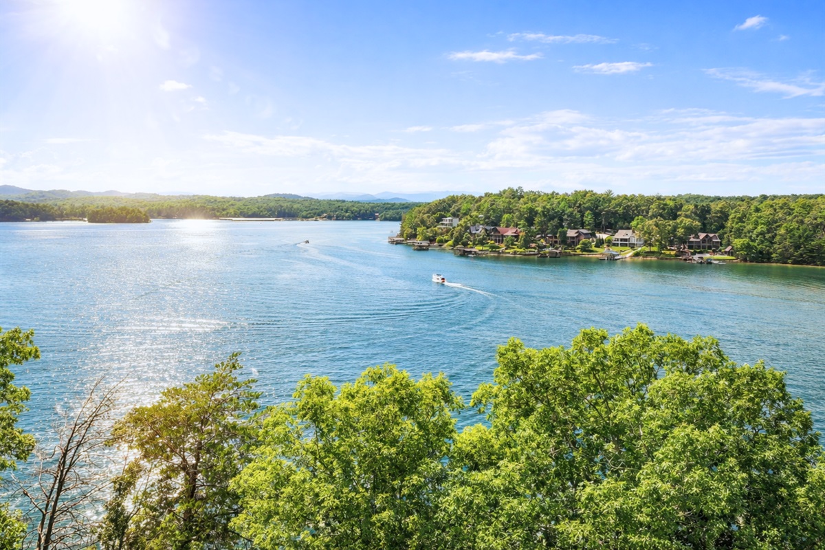 Breathtaking views of the natural surroundings and lake create the perfect backdrop for outdoor activities.