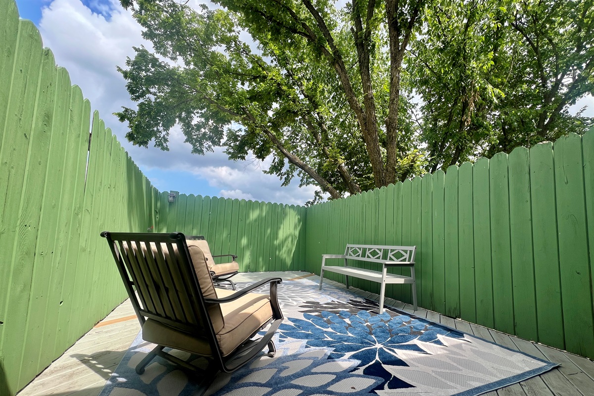 Perfect spot to enjoy a quiet morning coffee or unwind after a day exploring DC