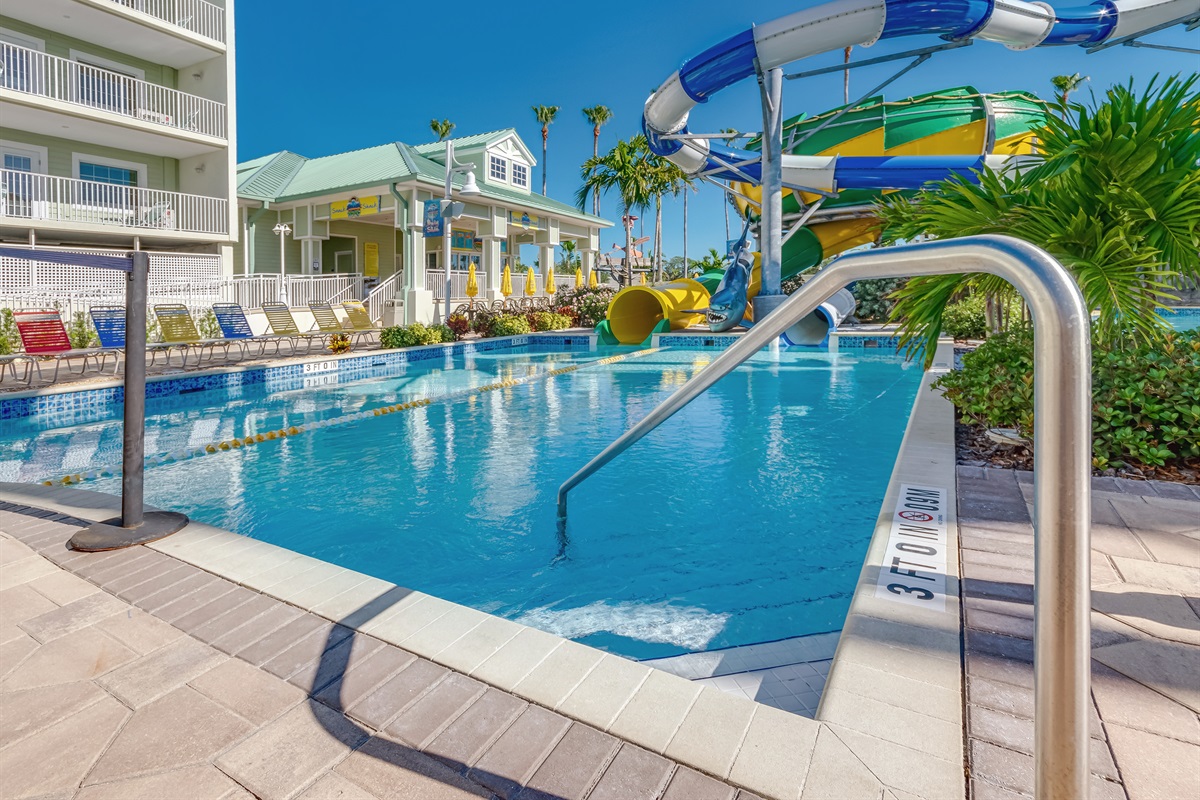 Onsite Water Park, 4 free daily passes!