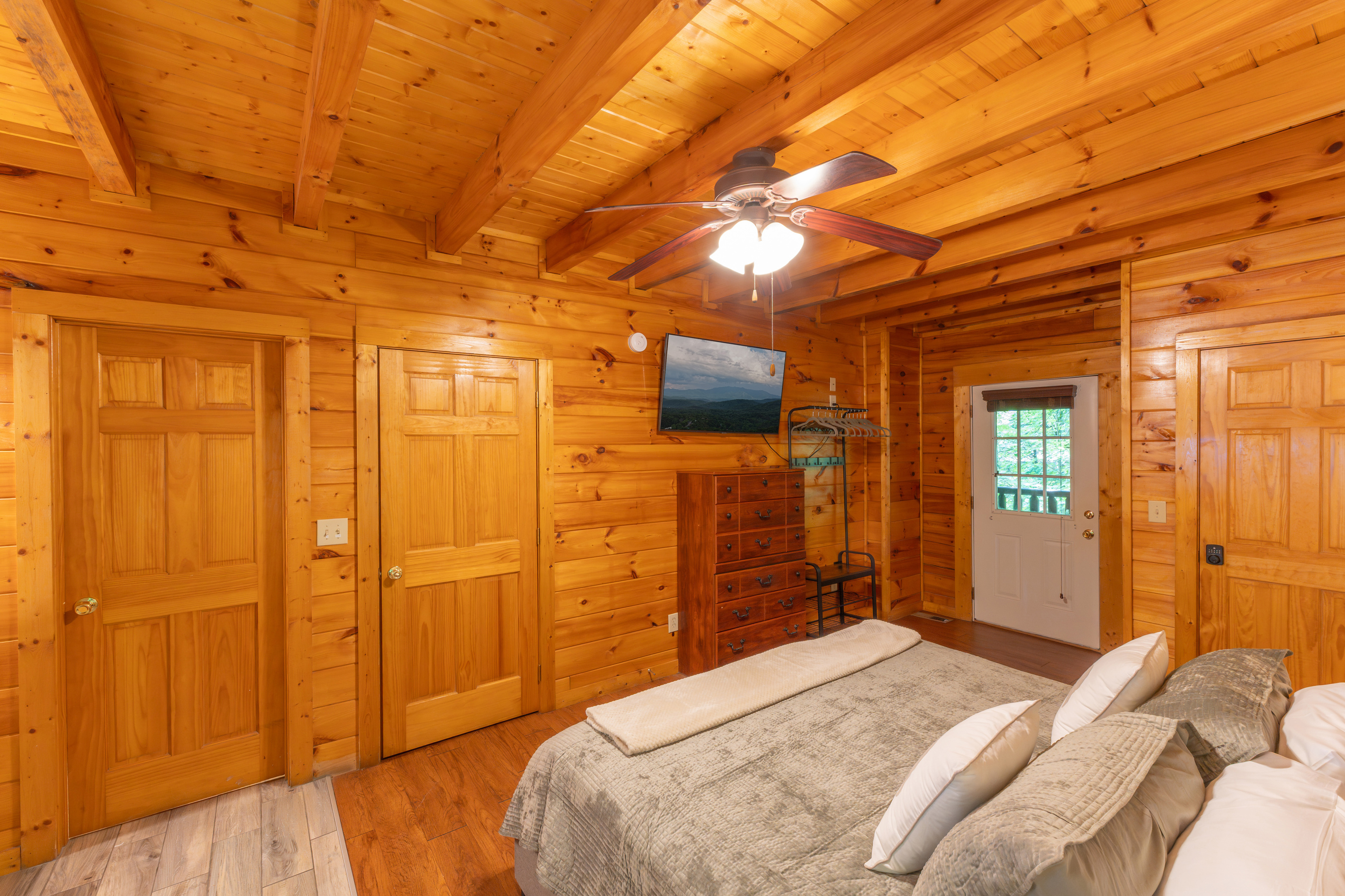 You even have private access to the back deck to enjoy the peaceful view.