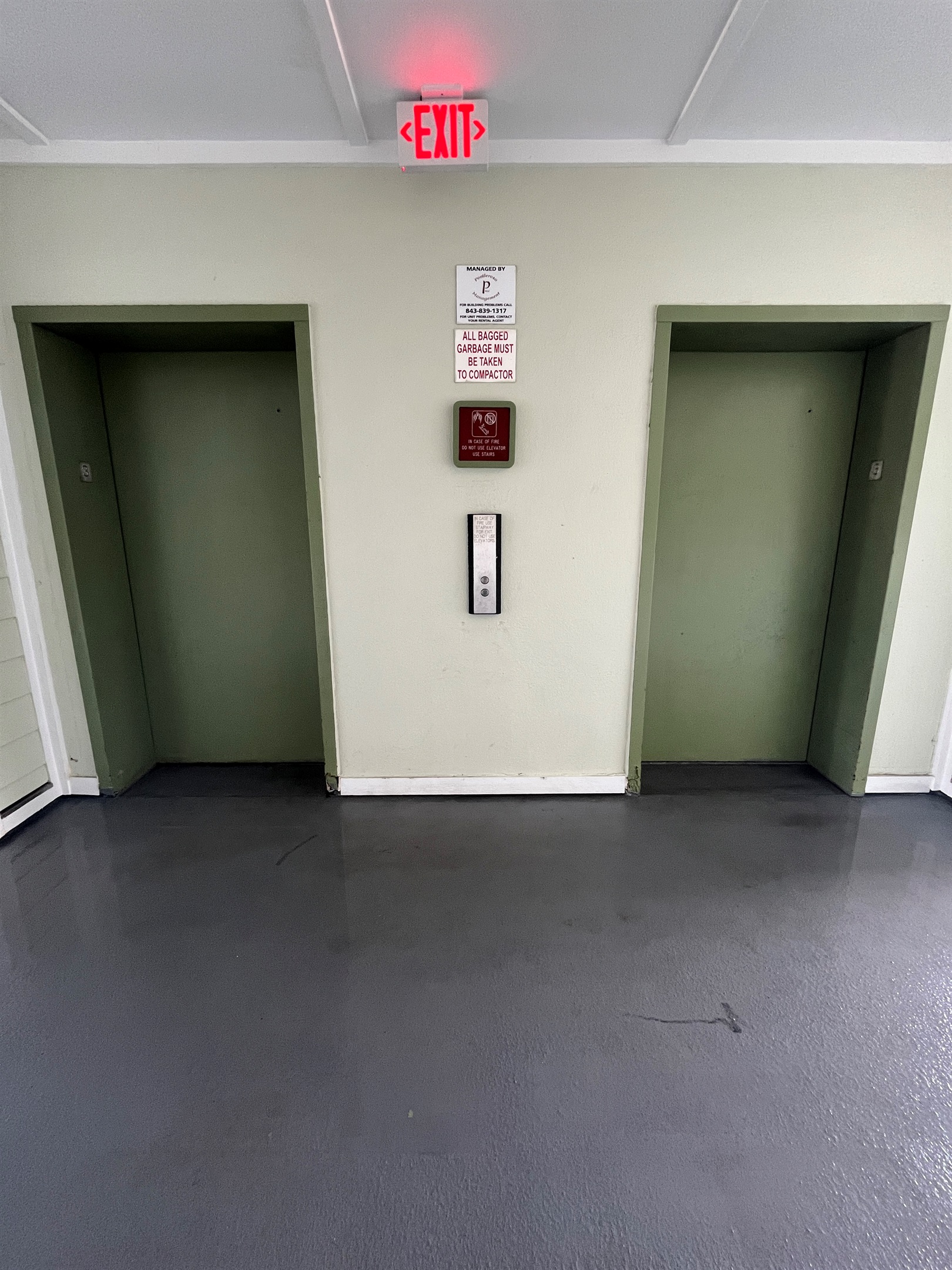 Elevators right across from Unit