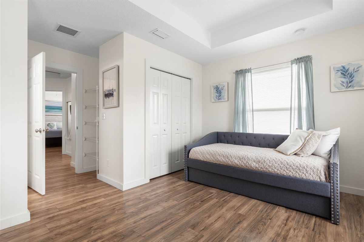 Comfortable living room offers the perfect place for movie nights and relaxing evenings.