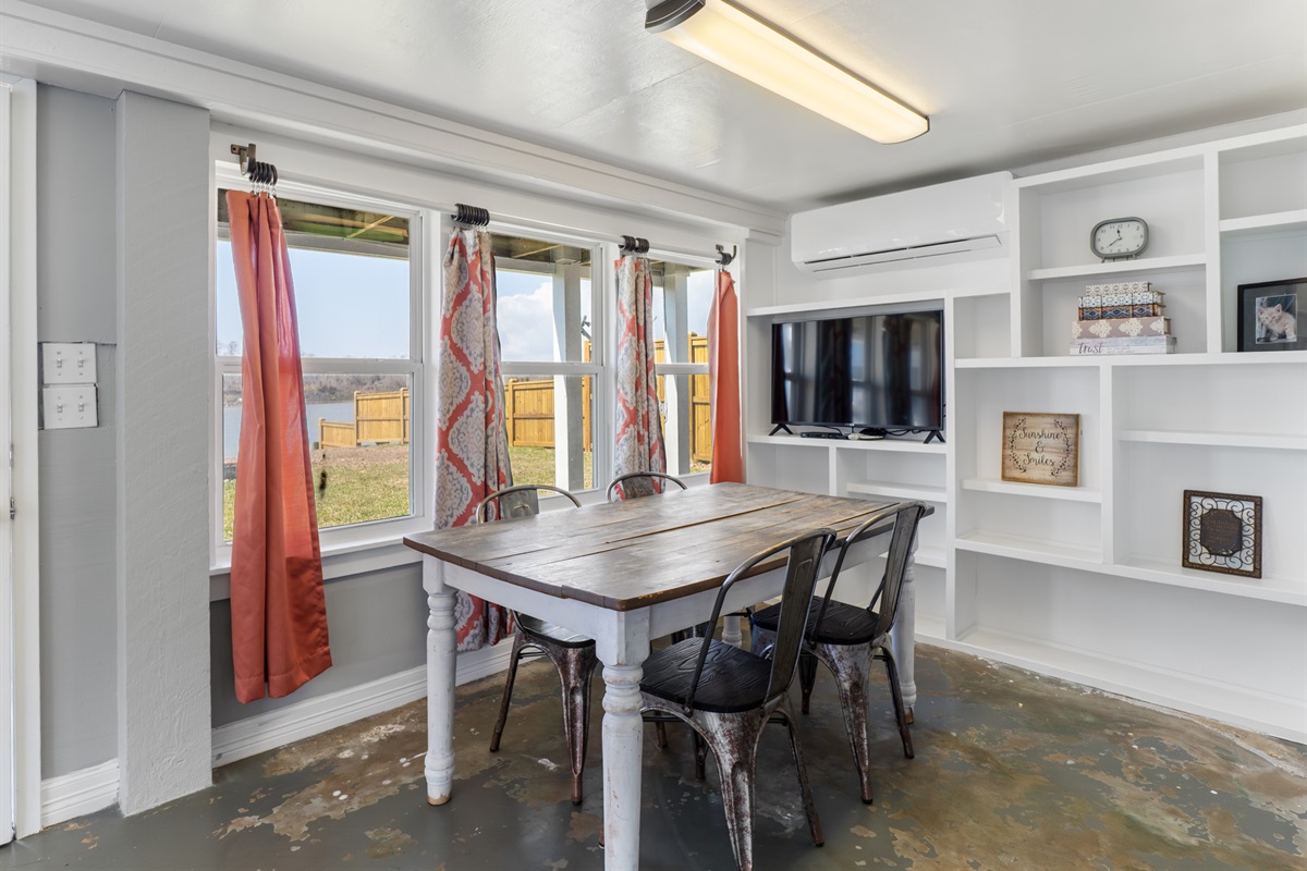 Downstairs dining area