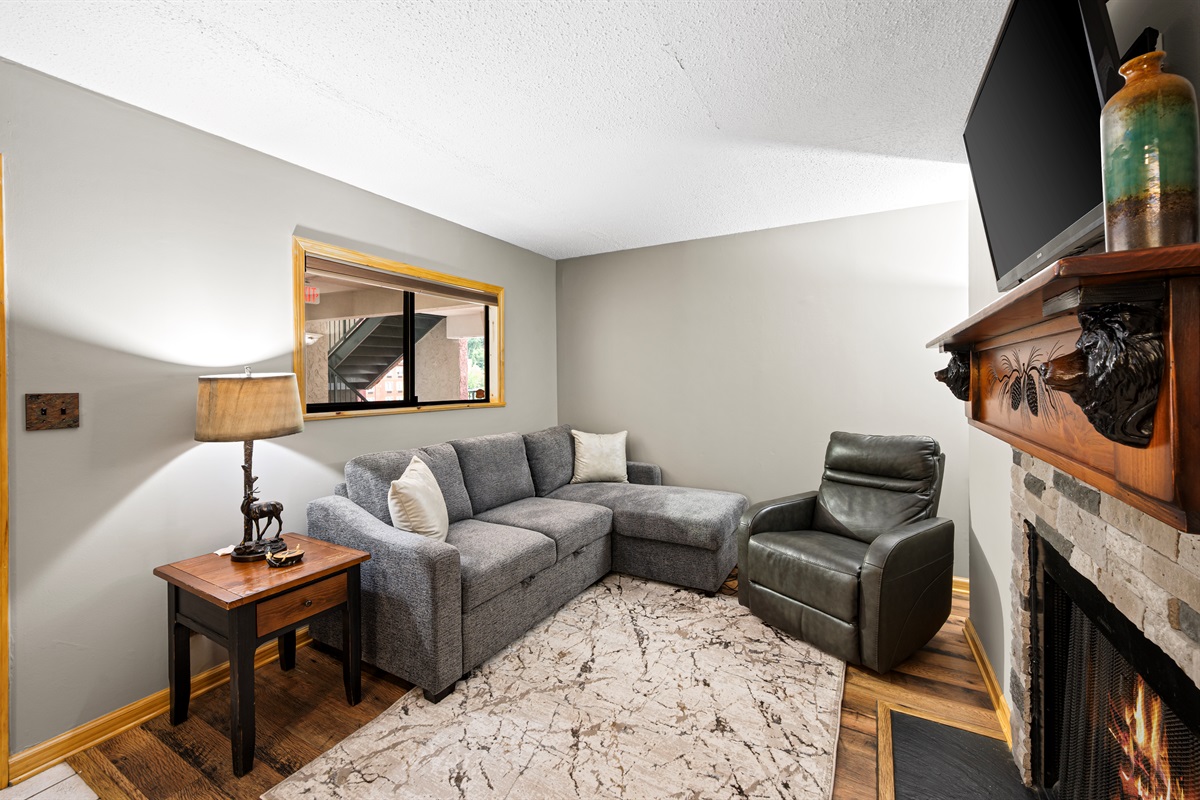 Comfortable seating area to unwind after a day of exploring