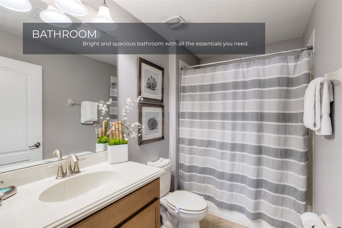 Sparkling bathrooms designed for comfort and convenience