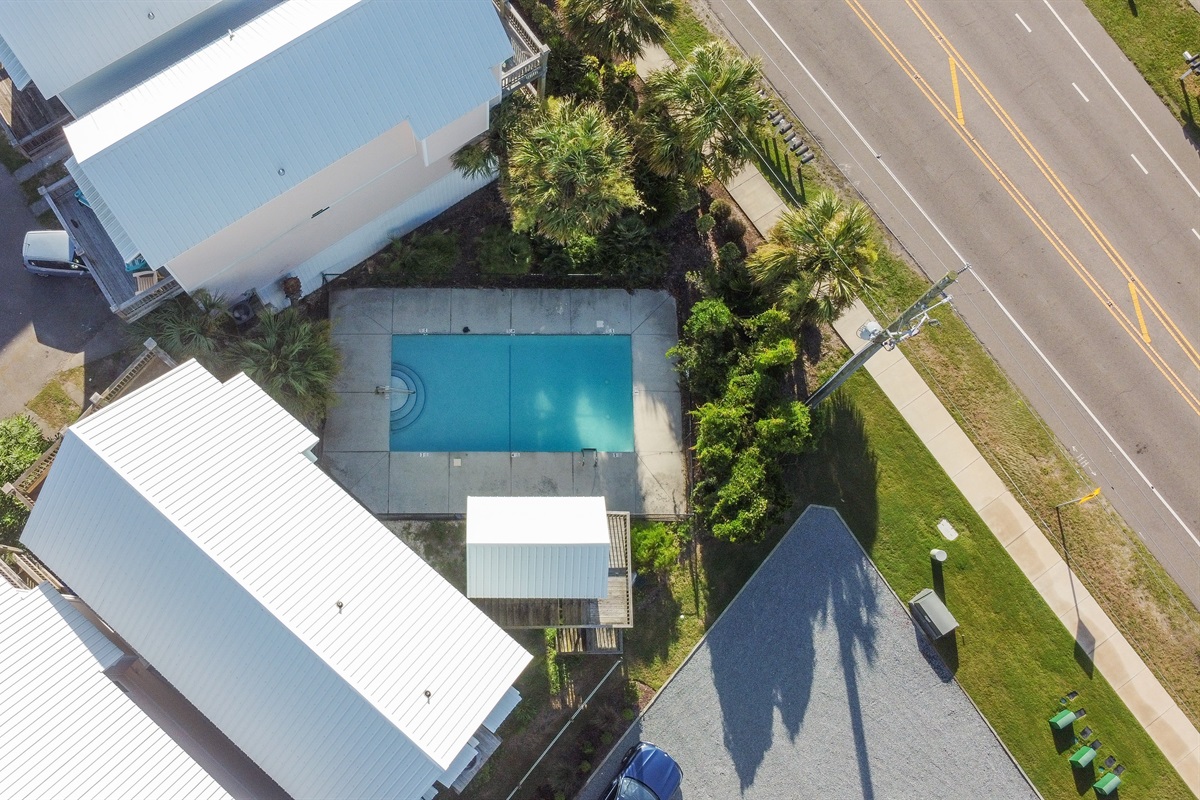 Aerial pool view