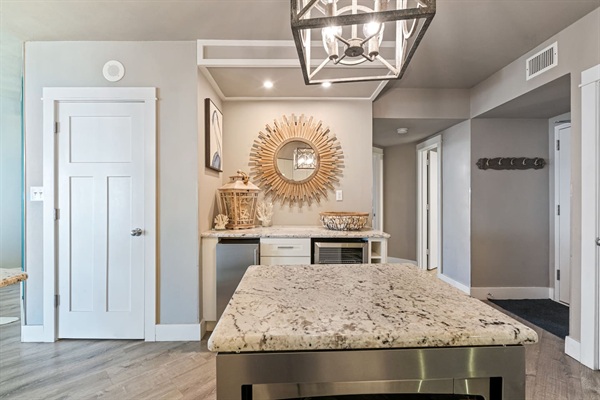 Kitchen with Beverage Fridge and Ice Maker