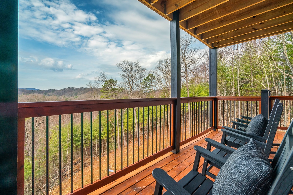 Enjoy fresh air on the patio.