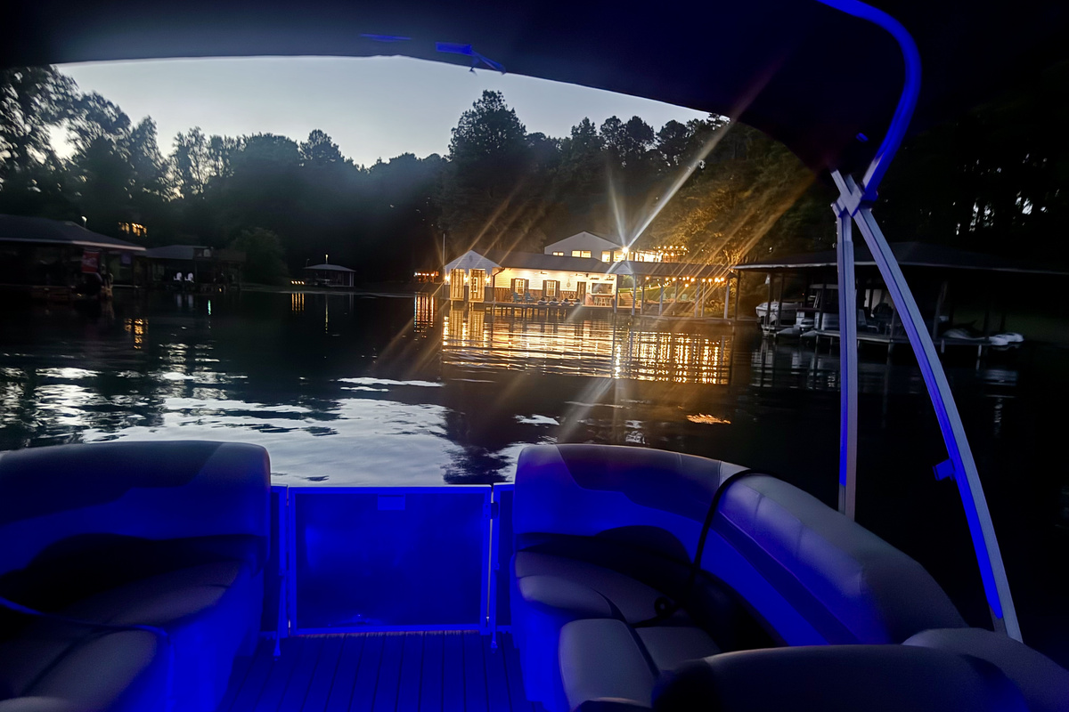 Pulling up to the house after a perfect day on the boat!