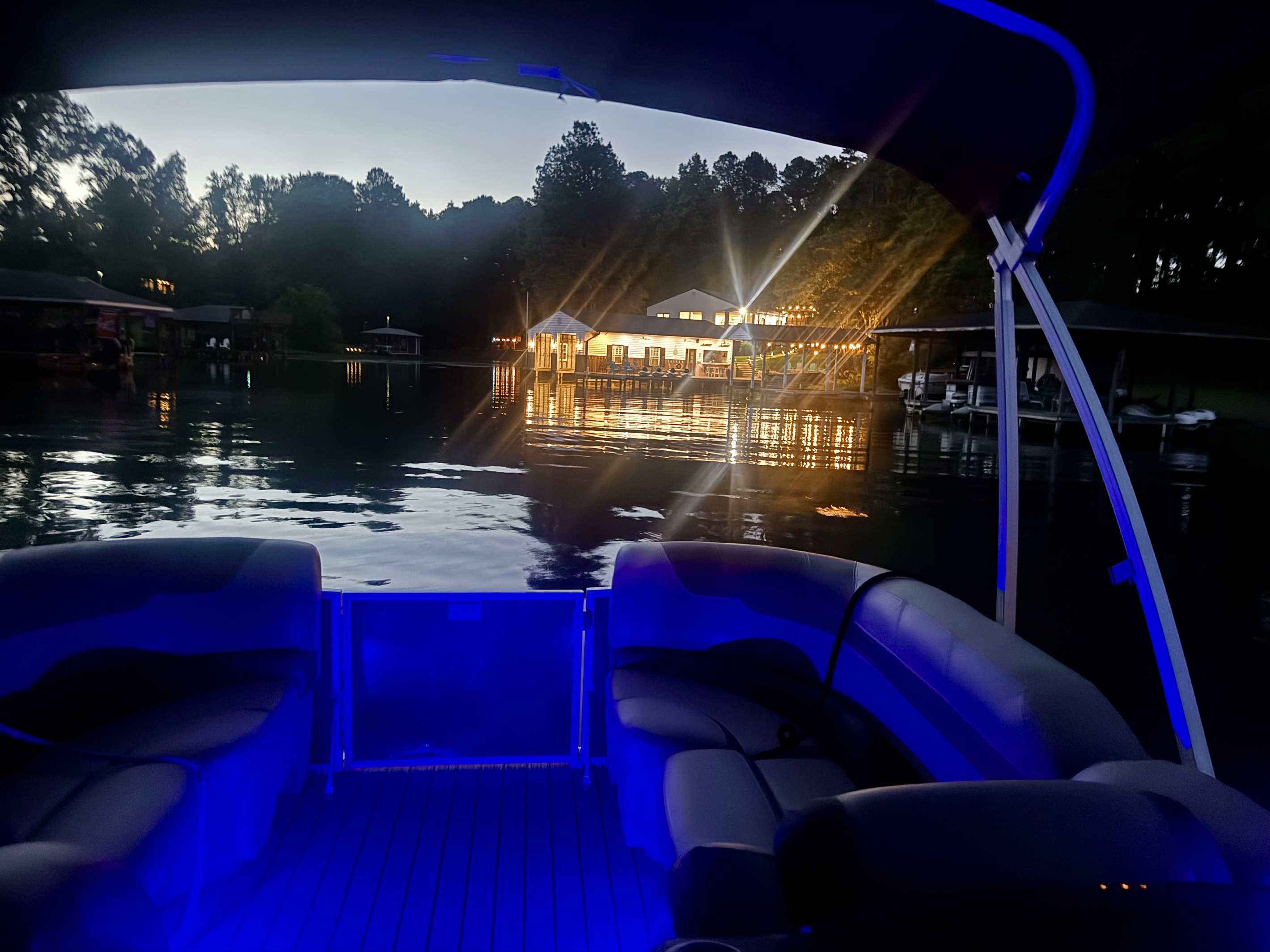 Pulling up to the house after a perfect day on the boat!