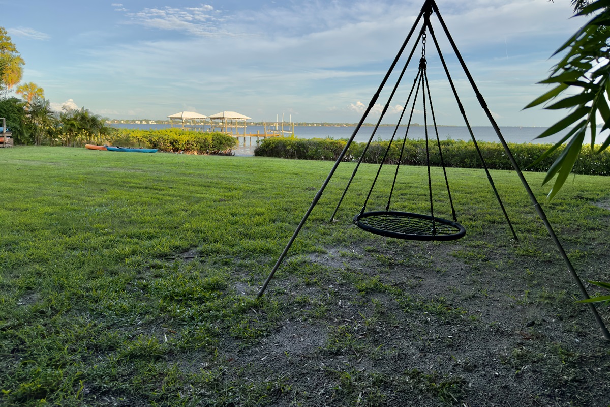 A serene swing for lazy afternoons and sunset watching.