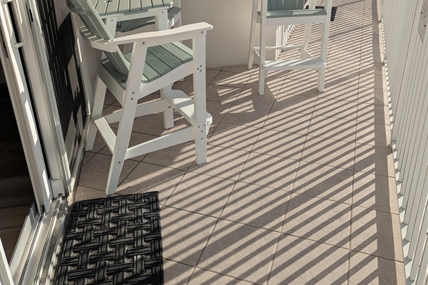 Spacious balcony for watching sunsets