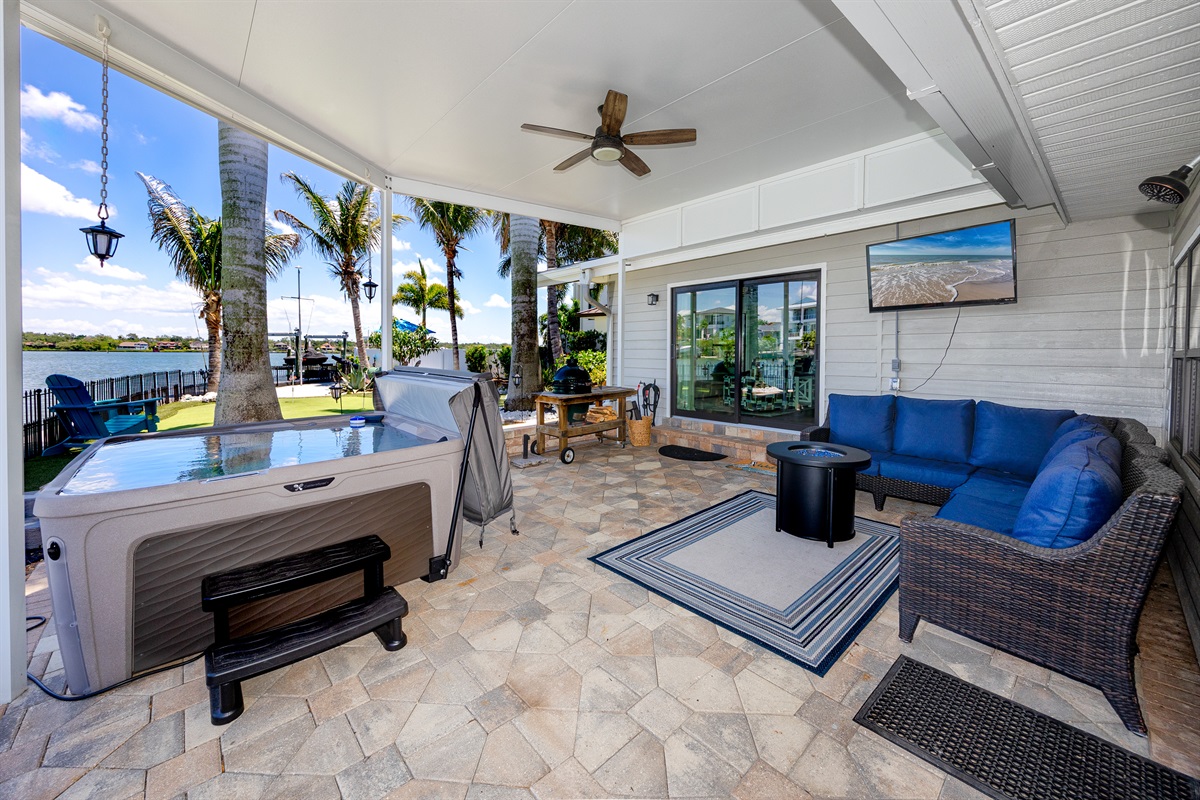 Covered patio for ultimate relaxation!