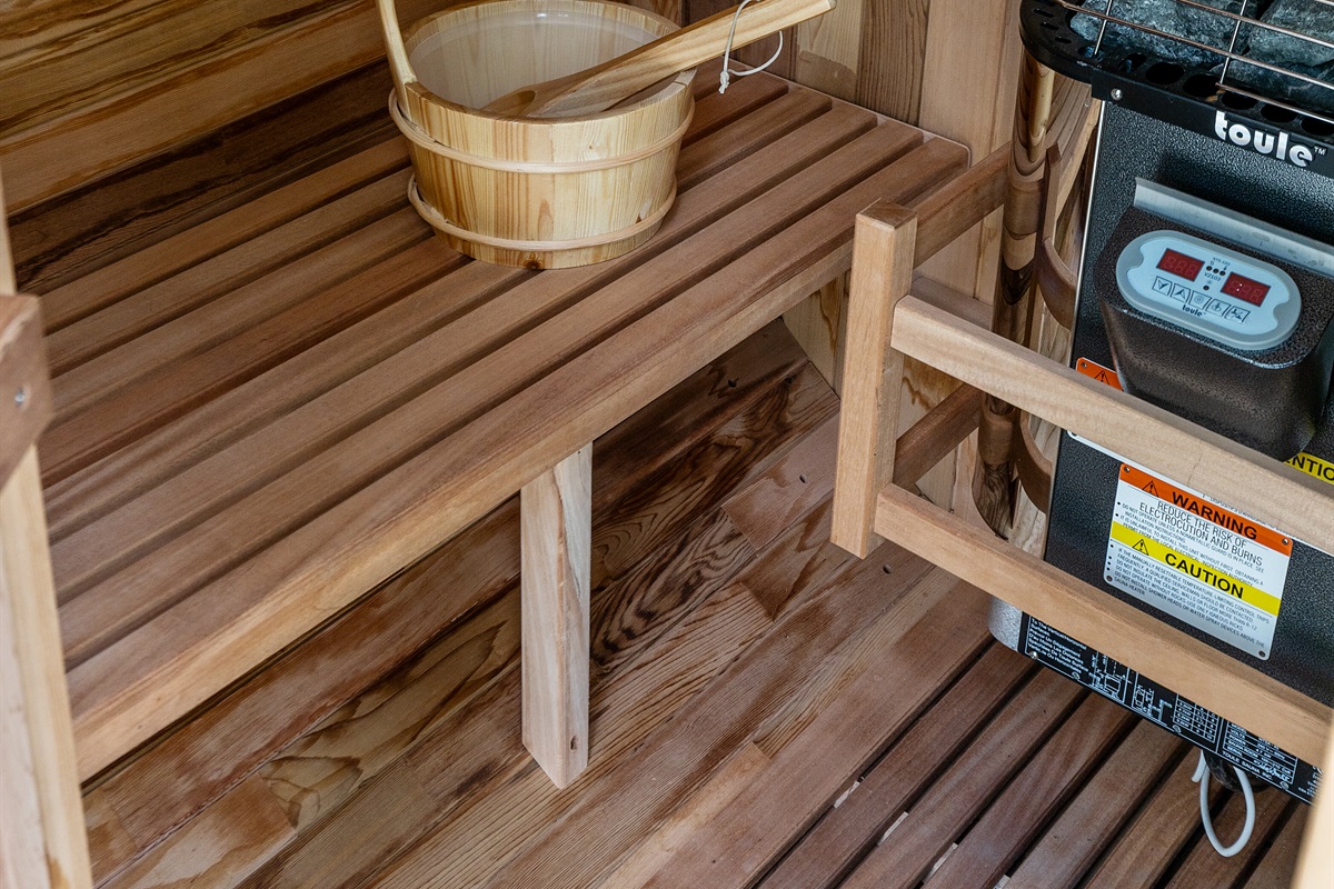 Elevate your getaway with a rejuvenating sauna session surrounded by nature.