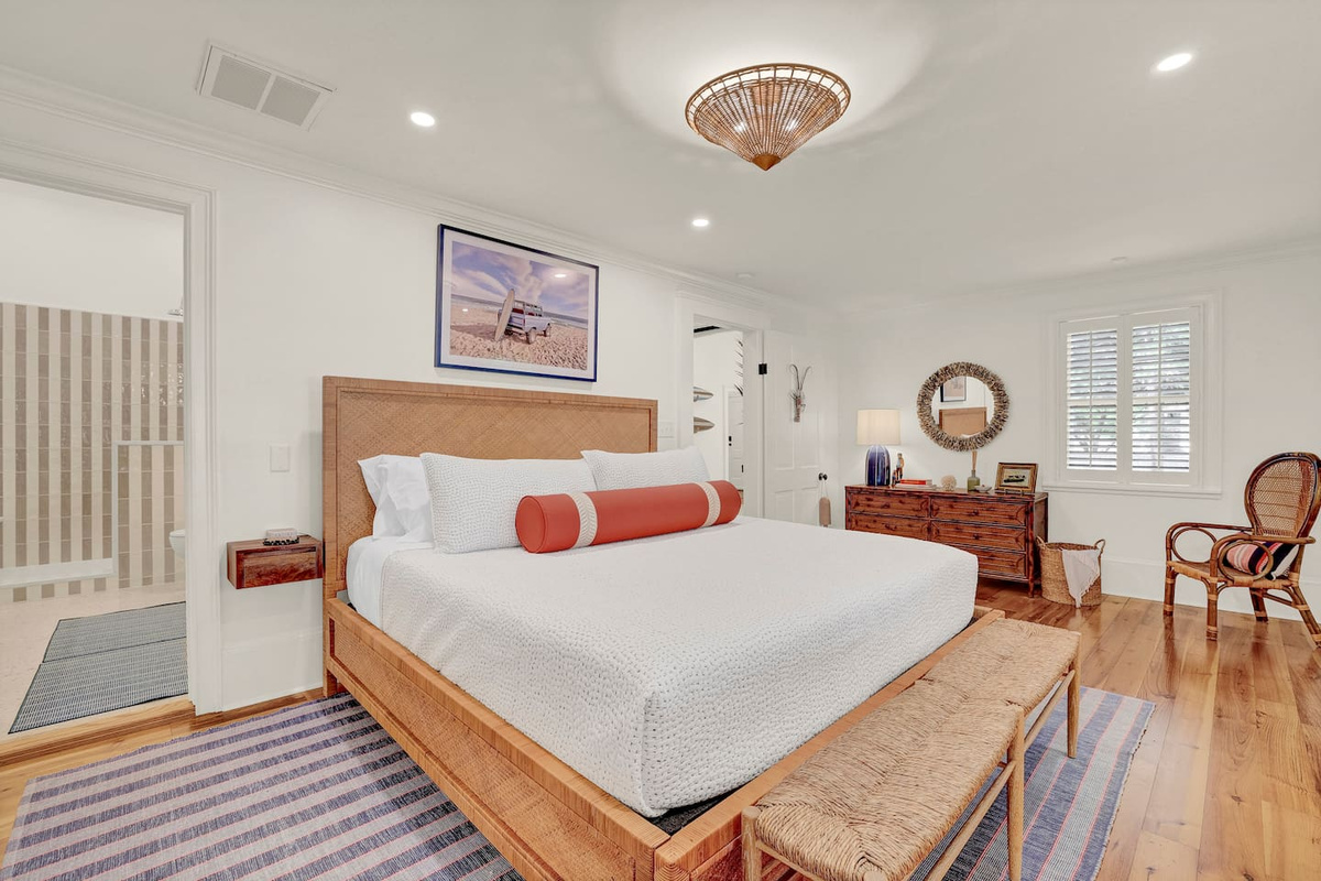 Primary suite at the back of the house with a private bathroom