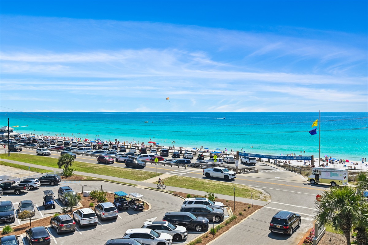 Gulf‑front balcony with panoramic Emerald Coast views