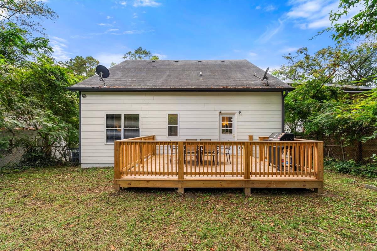 Relax and recharge in the private backyard—perfect for morning coffee or evening wine.