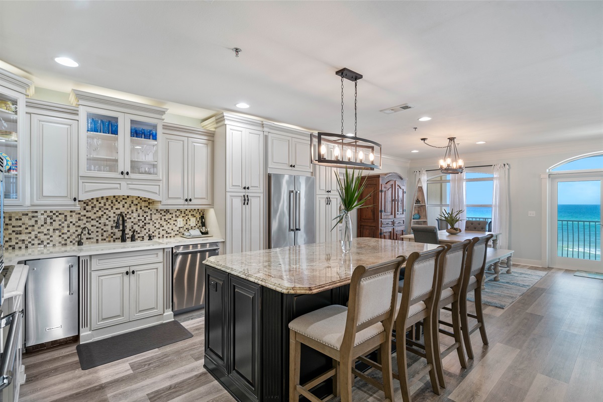 Kitchen Area with Ice Maker and Beverage/Wine Cooler