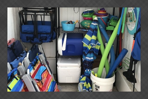 Beach gear provided for guest use