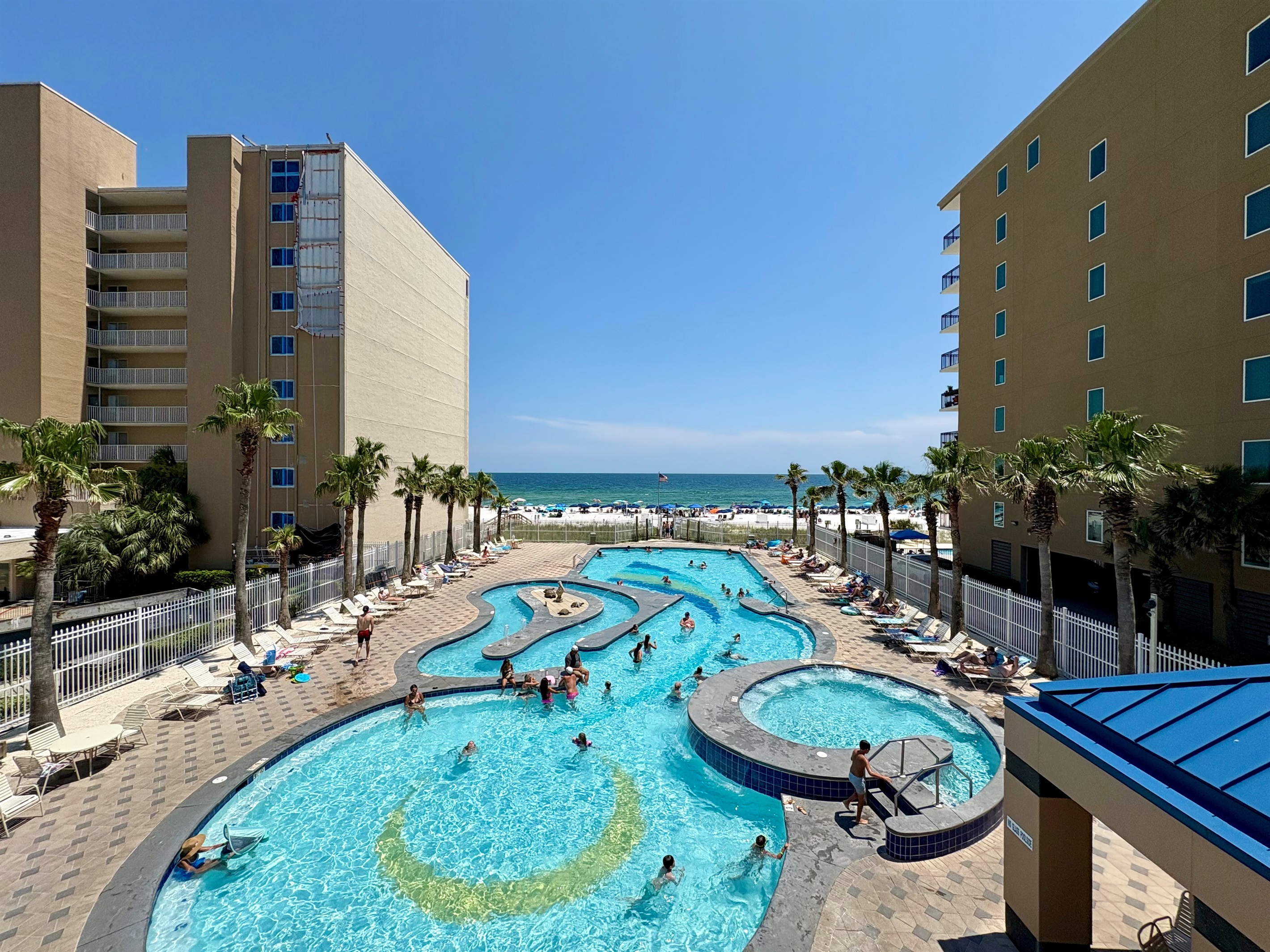 Beach Side / South Pool with Lazy River and Hot Tub