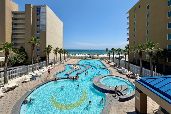 Beach Side / South Pool with Lazy River and Hot Tub