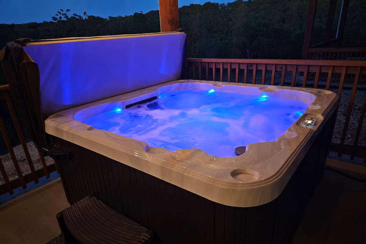 Unwind under the stars in your private spa
