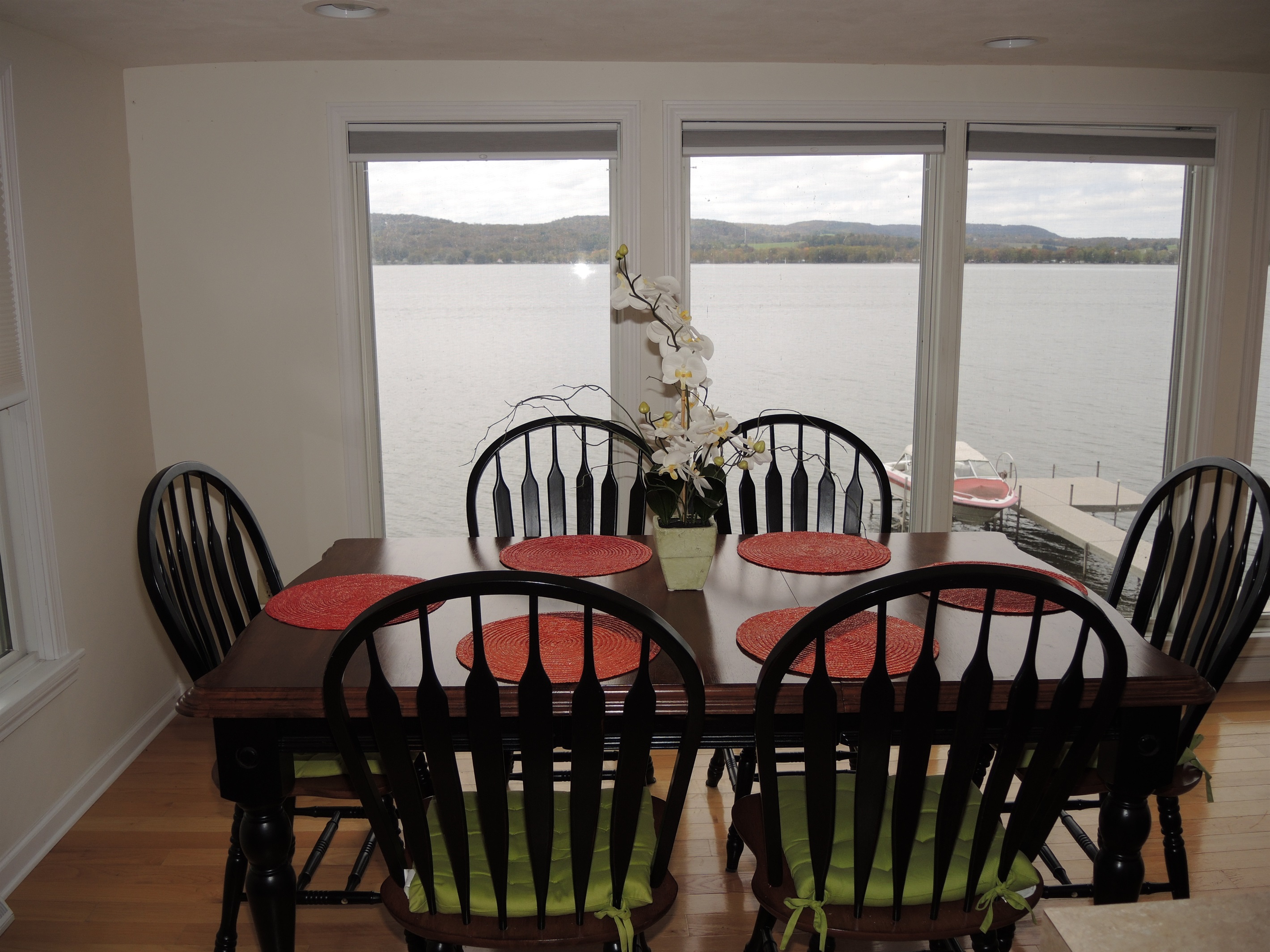Dining area with water view