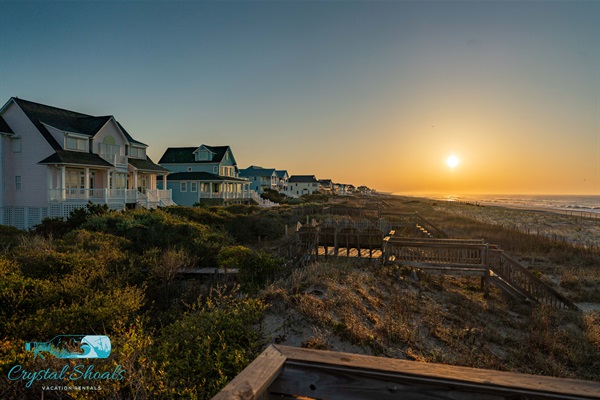 The East-West orientation of Emerald Isle means you get to enjoy sunrise and sunset over the ocean