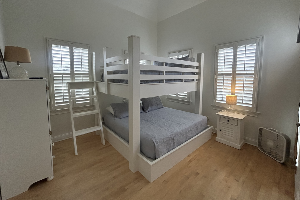 Third Floor, Bunk Bedroom - queen over king (kitchen/dining/family room level) | Twin Palms | 914 Carolina Blvd | Isle of Palms, SC | IOP Escapes