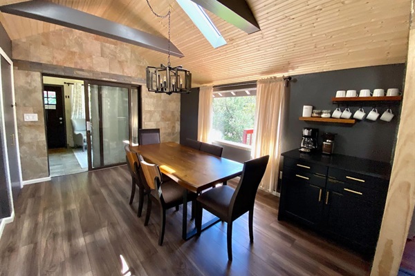 Newley refinished dining area located off the kitchen.  There is a coffee & tea bar conveniently located for your use.