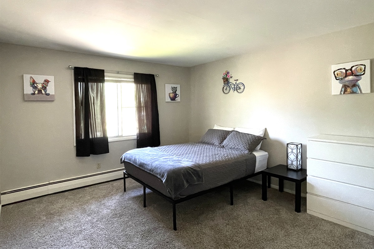 Bedroom w/ Queen Bed, Closet, and Dresser