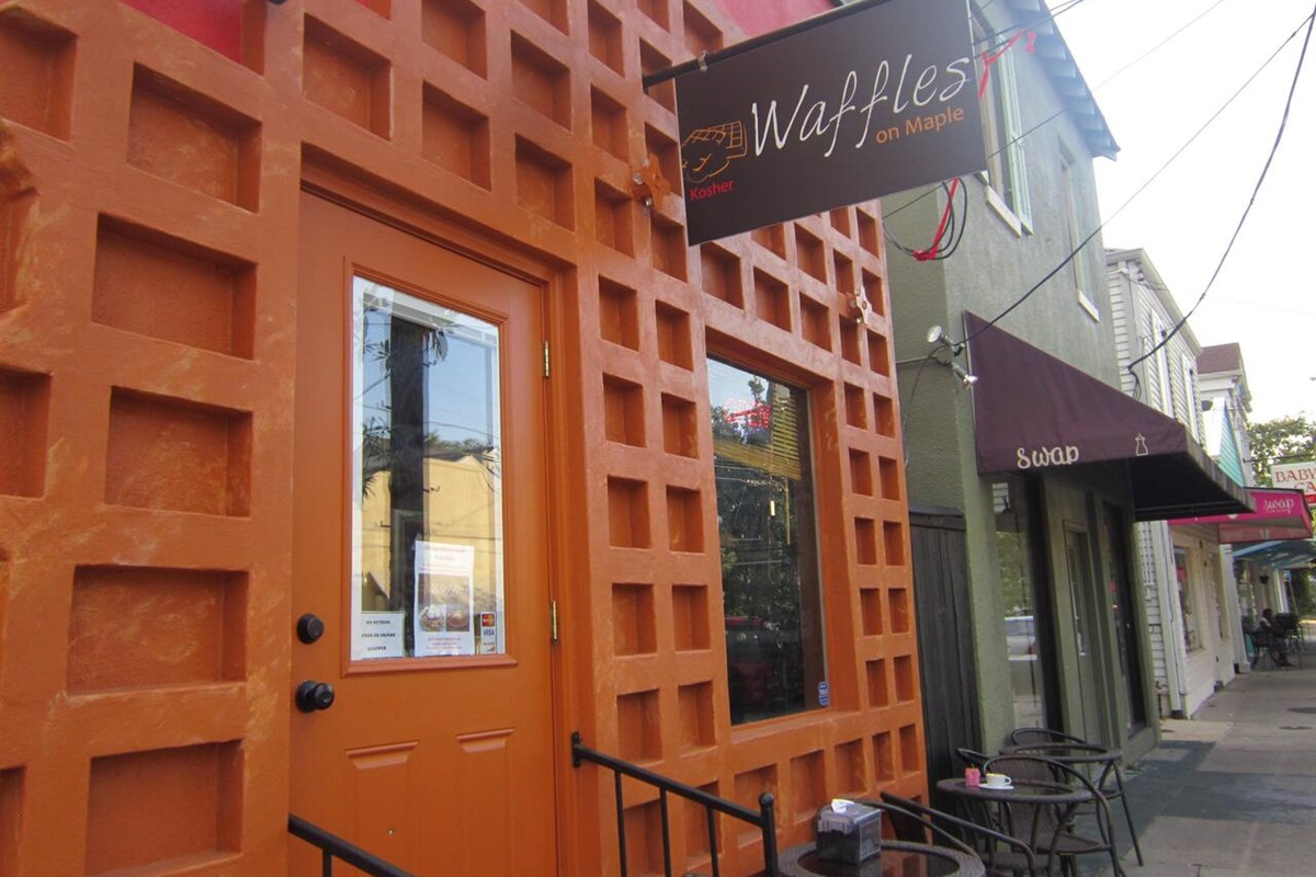 Waffles on Maple - 2-1/2 blocks away.  Waffles for breakfast?