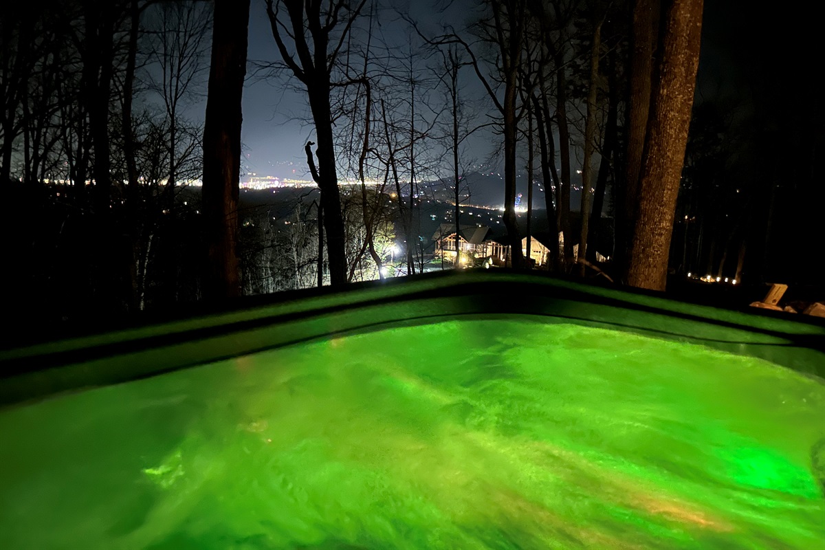 Private hot tub overlooking the mountains and Pigeon Forge