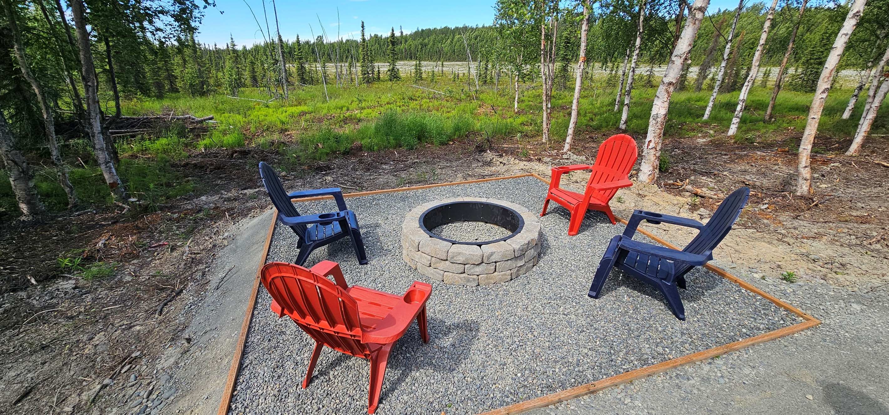 Shared Fire Pit with Wetlands View