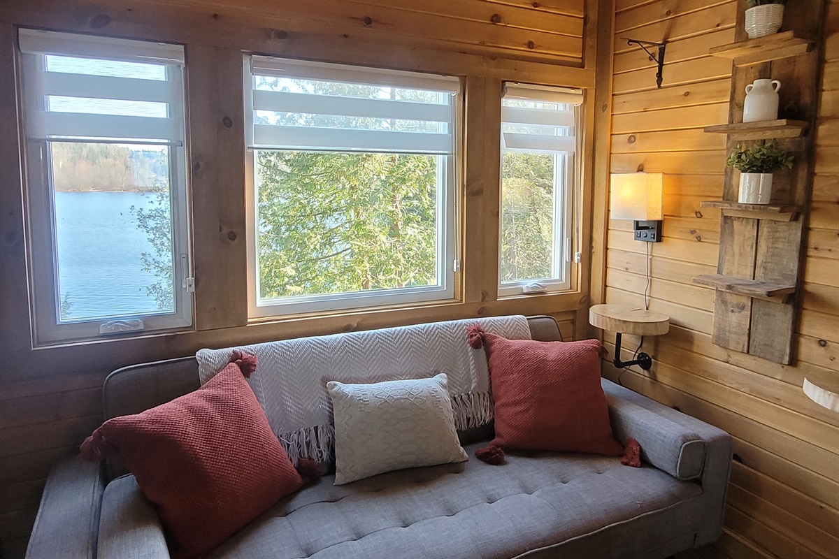The lake view seen from the seating area