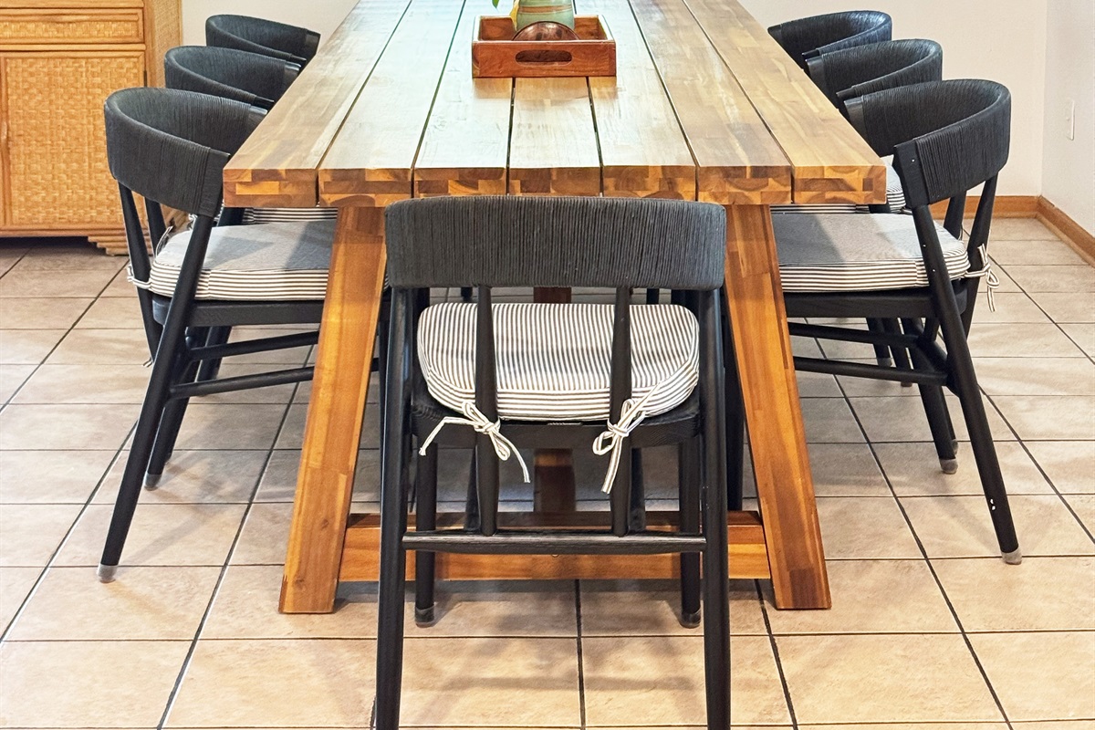 Enjoy home cooked meals around the table with friends and family. 