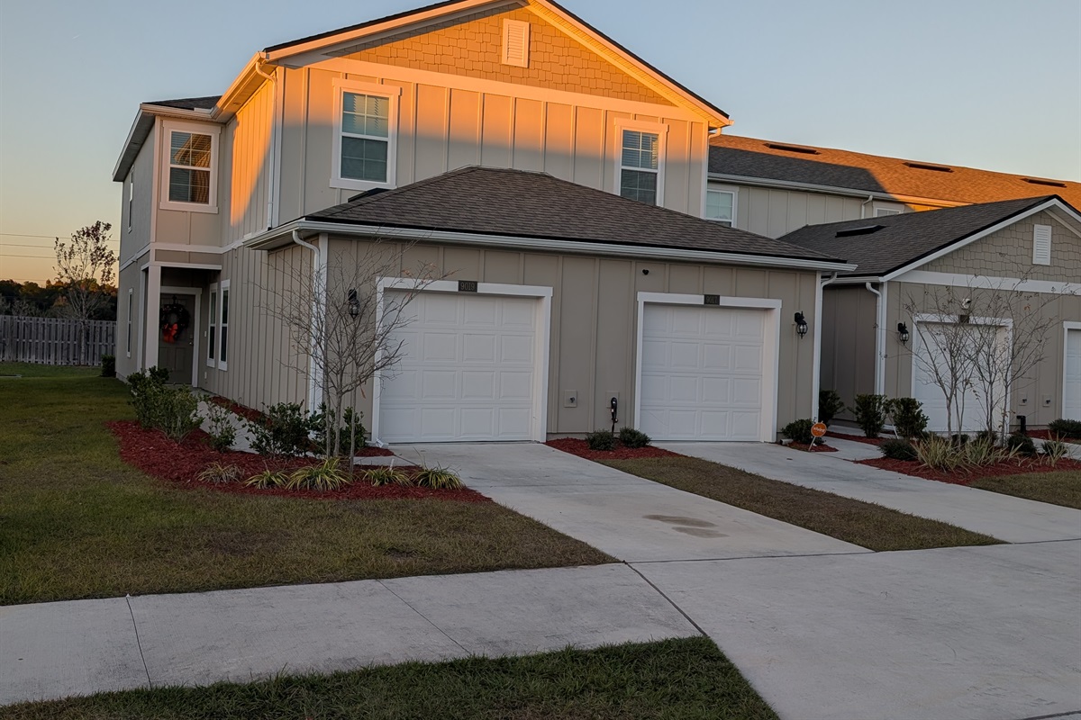 Outside of the townhome, we are the unit on the right side