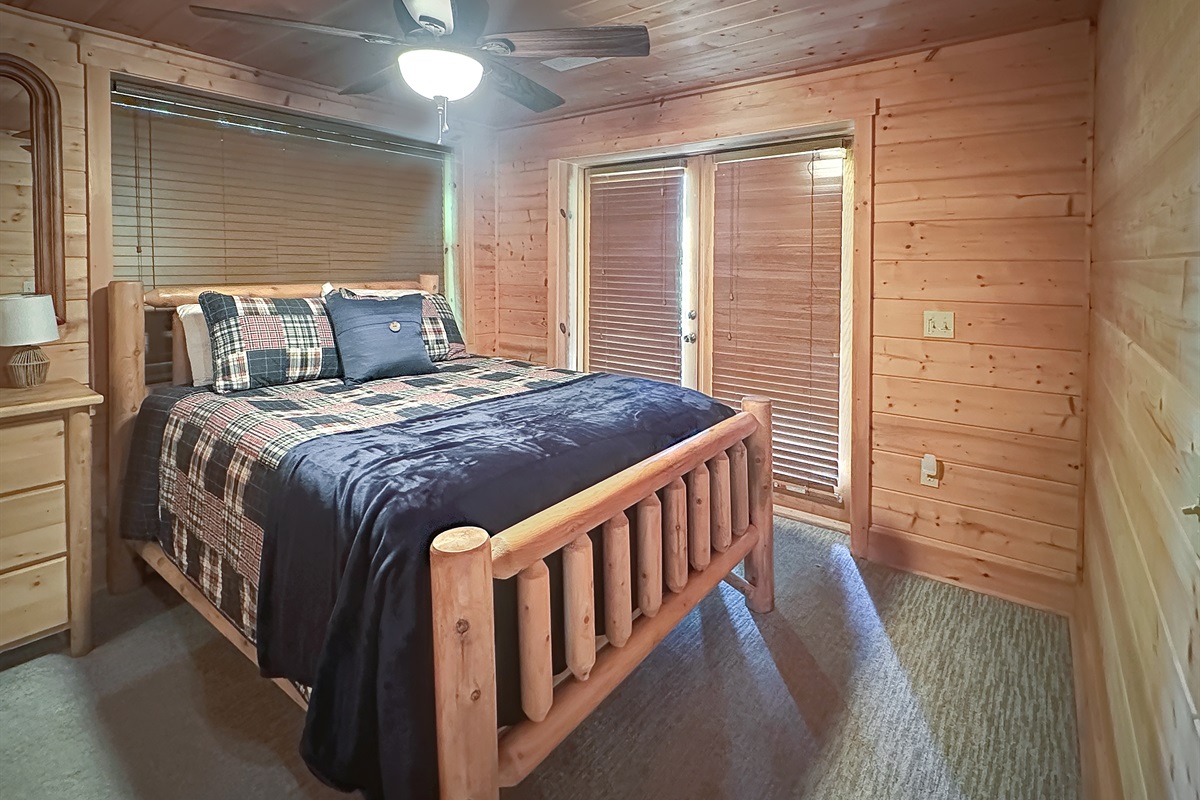 Rustic charm meets modern comfort with light wooden accents and inviting decor.