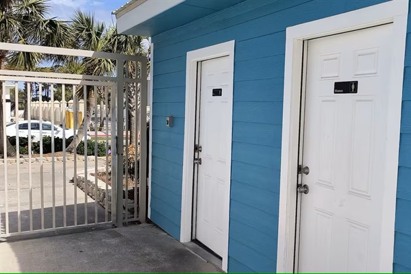 Private Bathrooms for Guests on Beach