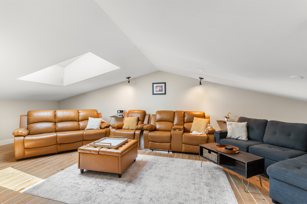 Head upstairs to Loft #1, kick back and claim your spot for movie night.