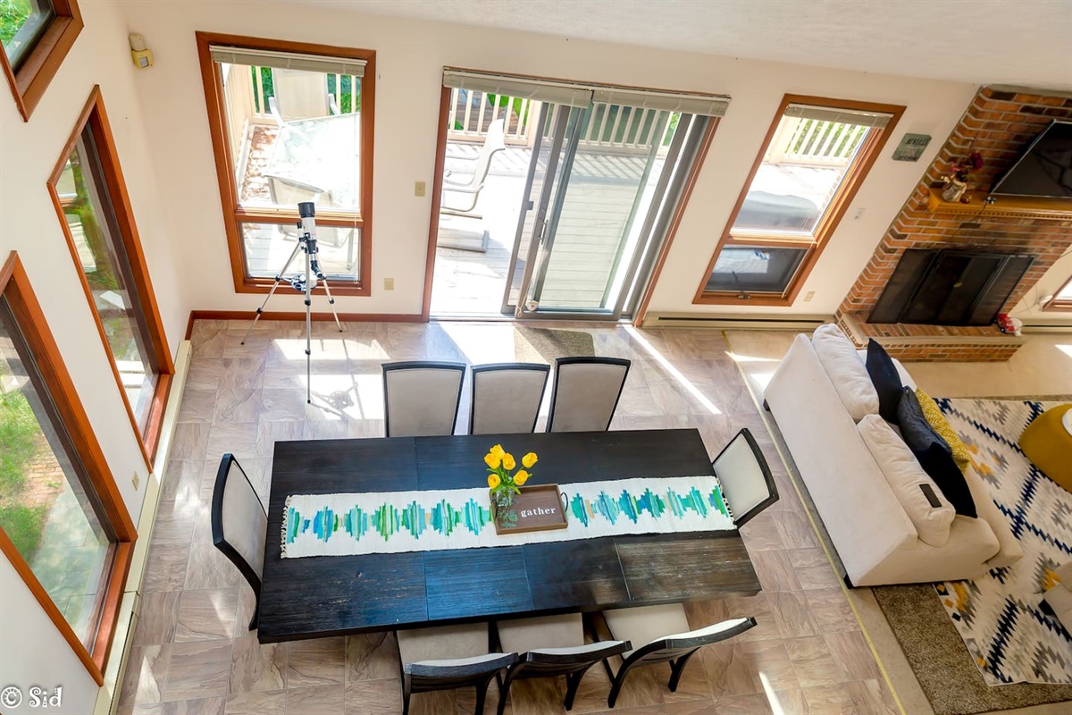 View of dining space from 3rd floor