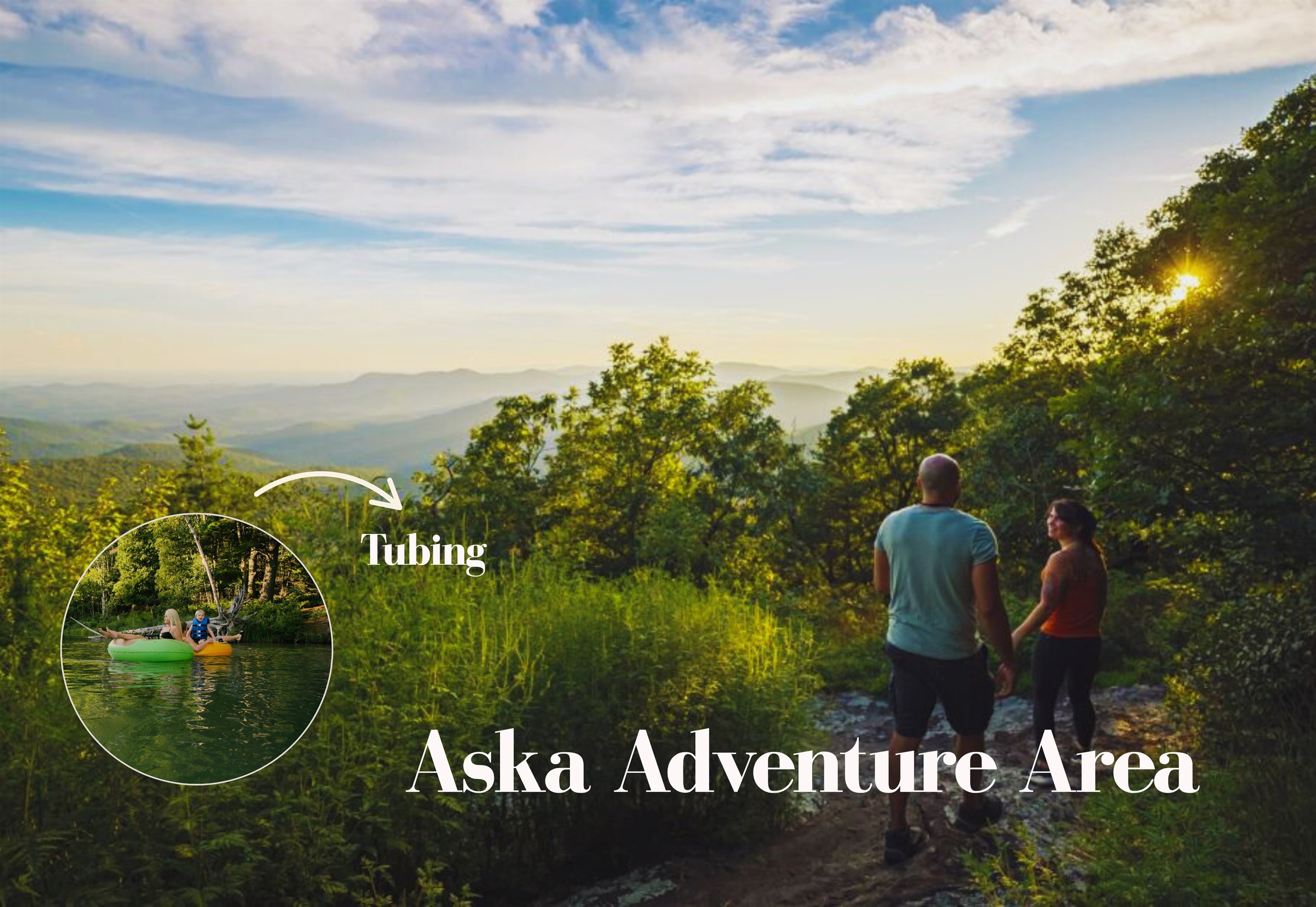 Hike, tube, get out in nature and explore the beautiful renowned Aska Adventure Area.