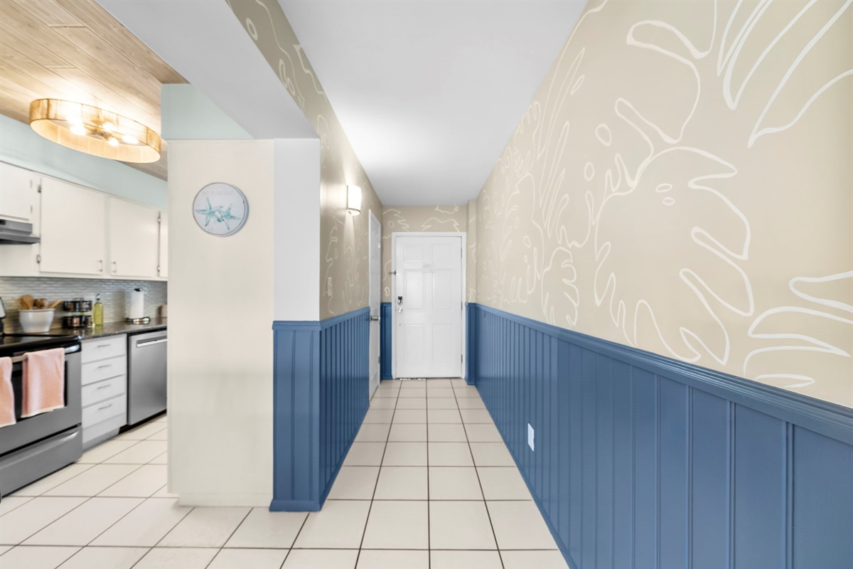 Entry hall where you'll enter into your dream beachfront vacation.