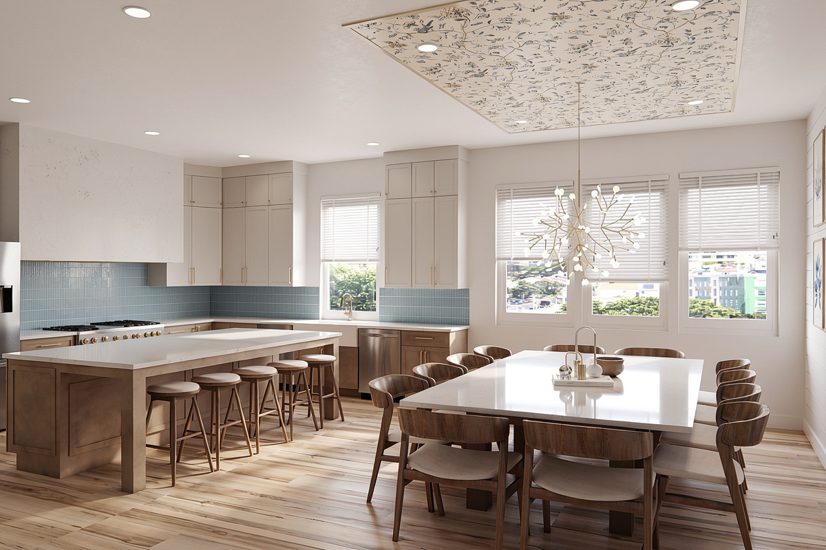 Dining Area – Seats 12 with additional seating at the kitchen island | Rendering