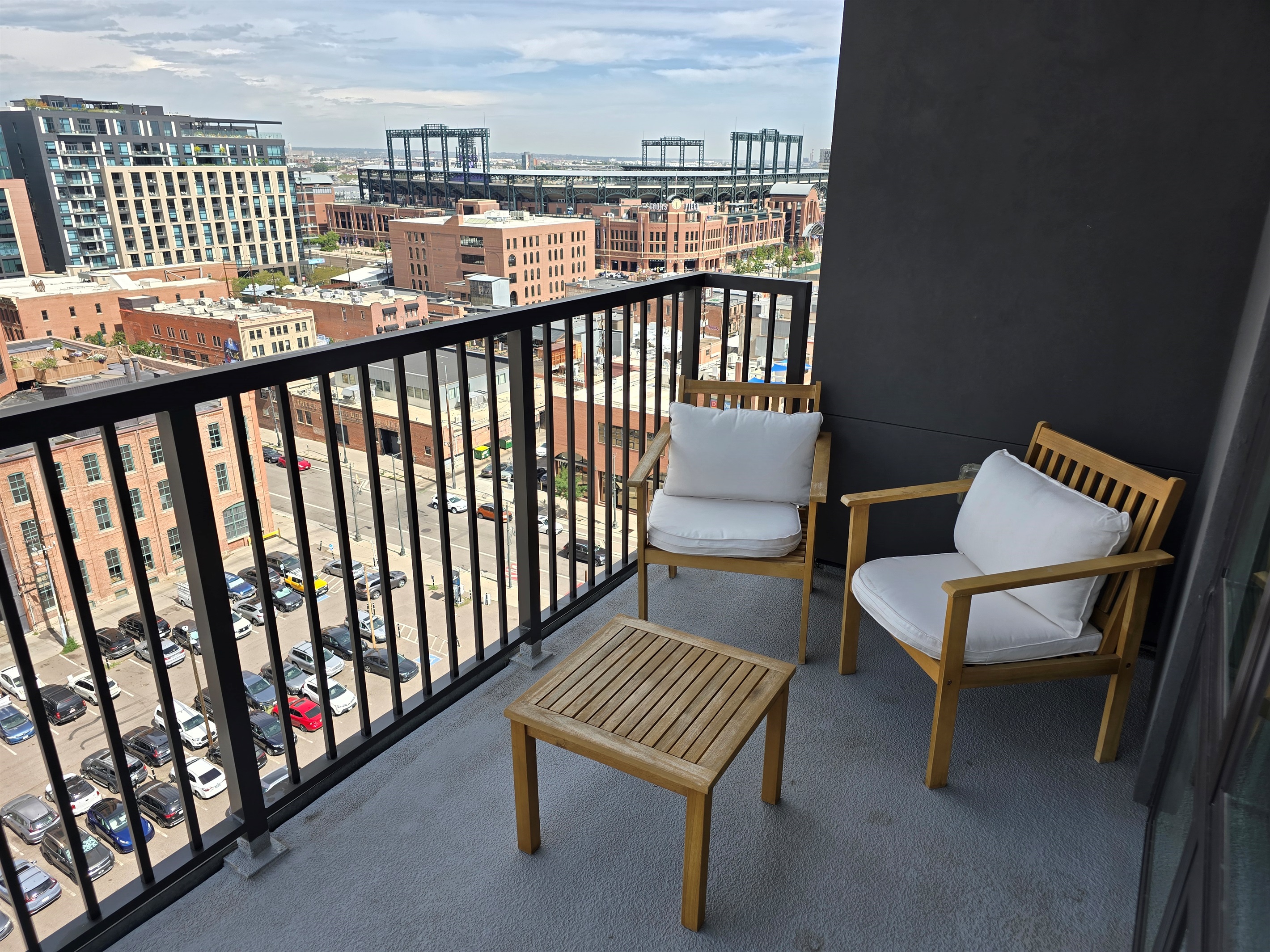 Private balcony seating off the main bedroom 
