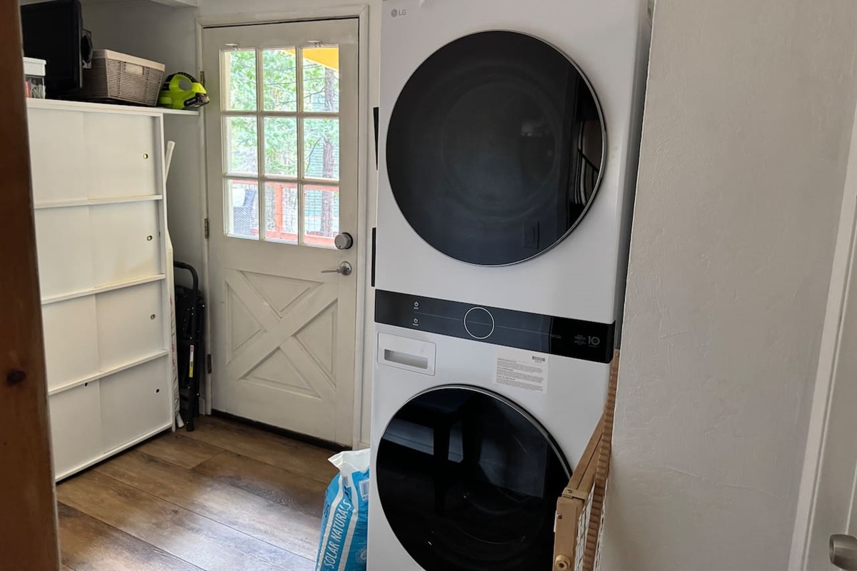 Head home with the laundry already done! Full size stackable washer and dryer are there for you to use!