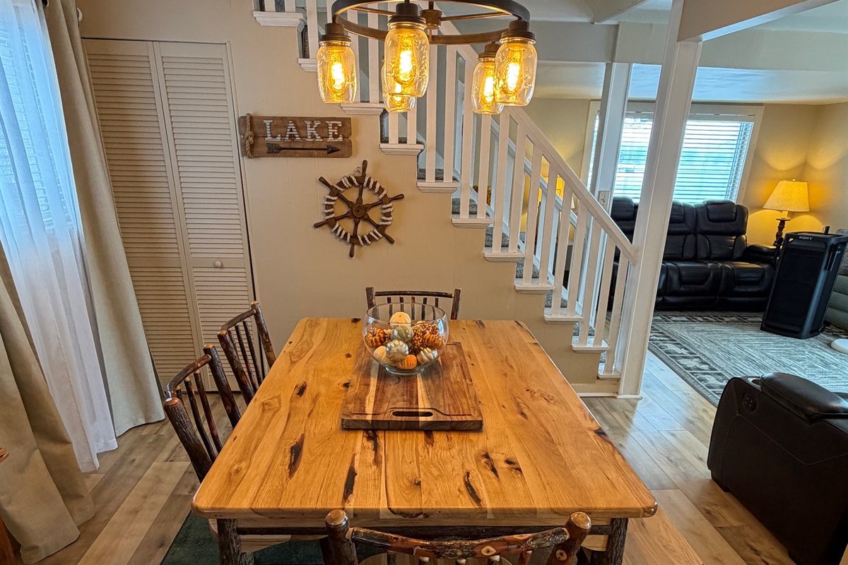 Dining area, living room and stairs to 2nd