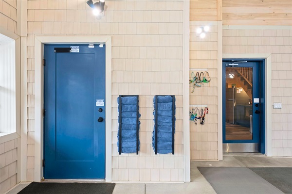 Private heated indoor pool with pool towels and goggles provided — swim year-round in Pool House Lodge Hocking Hills cabin