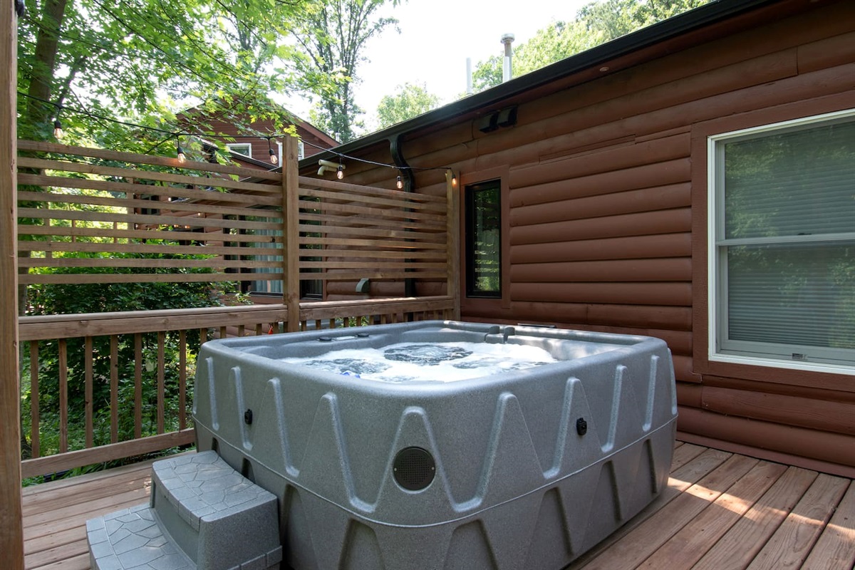 This hot tub is a great place to unwind and relax.